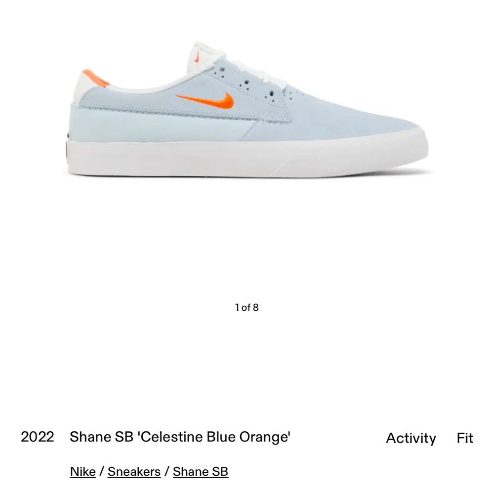 Nike SB Celestine Blue Orange Sneakers